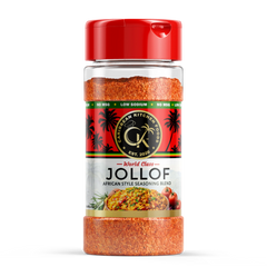 Caribbean Kitchen Jollof Rice Seasoning – West African-Inspired Blend with Tomato, Onion, Chili & Herbs – Bold, Low Sodium – Non-GMO, Vegan, Gluten-Free, 10 oz Jar