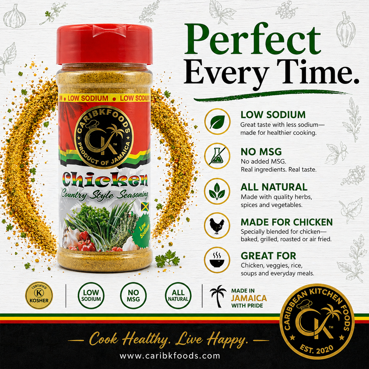 Caribbean Kitchen Kosher Chicken Seasoning