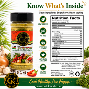 Caribbean Kitchen Foods Everyday Bundle - 6 Pack Low Sodium Seasoning Variety Set, 4.5 oz Jars