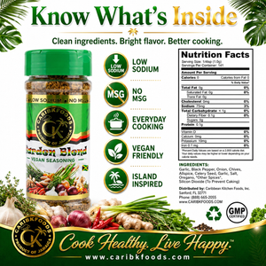 Caribbean Kitchen Foods Tropical Bundle - 10 Pack Low Sodium Seasoning Variety Set, 4.5 oz Jars