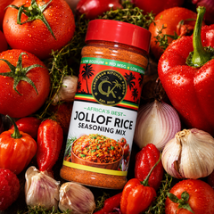 Caribbean Kitchen Jollof Rice Seasoning – West African-Inspired Blend with Tomato, Onion, Chili & Herbs – Bold, Low Sodium – Non-GMO, Vegan, Gluten-Free, 10 oz Jar