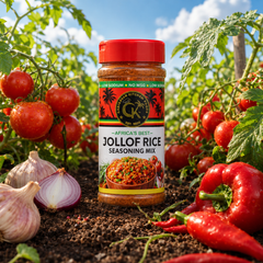 Caribbean Kitchen Jollof Rice Seasoning – West African-Inspired Blend with Tomato, Onion, Chili & Herbs – Bold, Low Sodium – Non-GMO, Vegan, Gluten-Free, 10 oz Jar