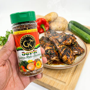 Mild Jerk Seasoning 2 Pack by Caribbean Kitchen Foods – Low Sodium Jamaican Jerk Spice, No MSG, Caribbean Flavor for Chicken, Meat, Fish & Vegetables