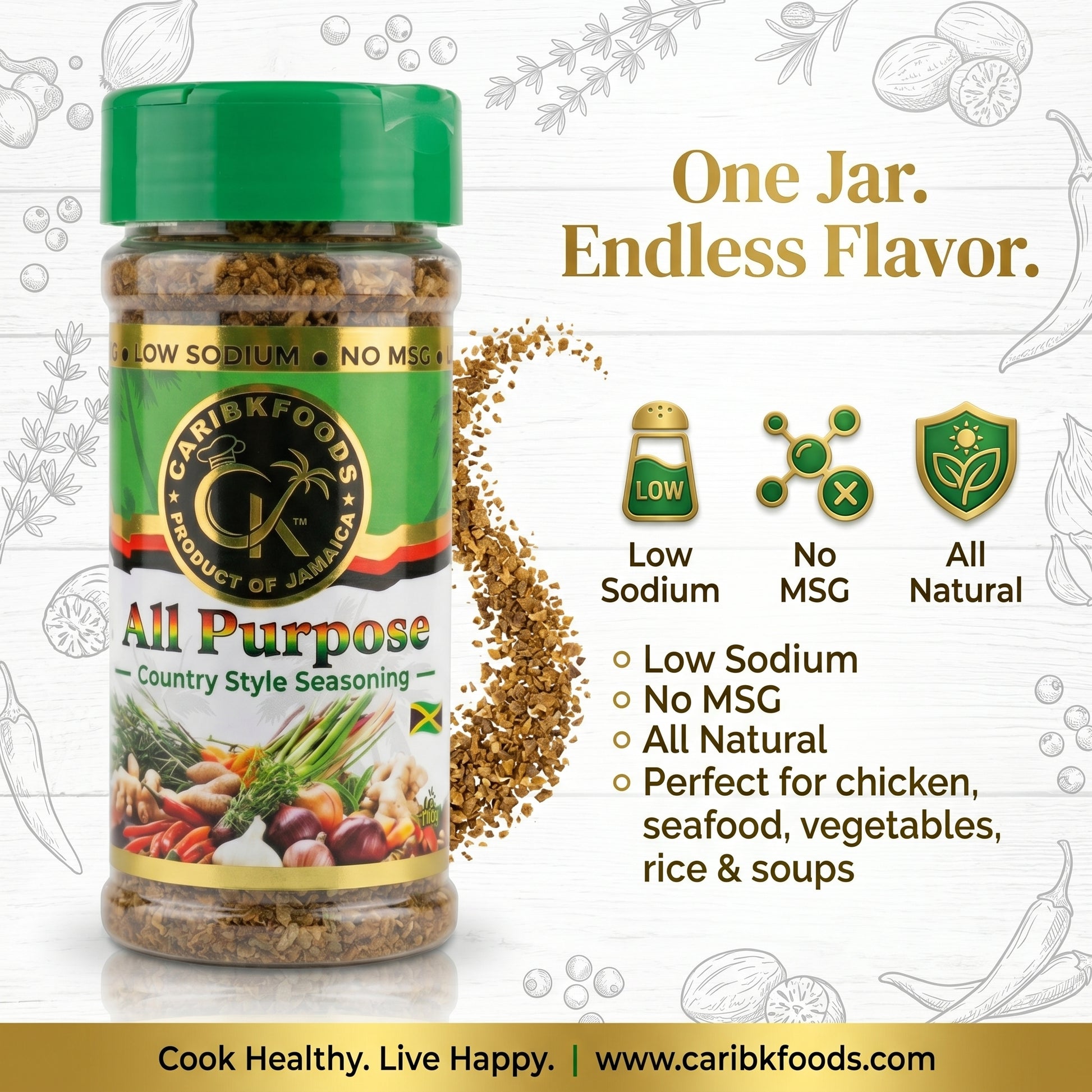 Caribbean Kitchen Foods Garden Blend - Vegan Seasoning