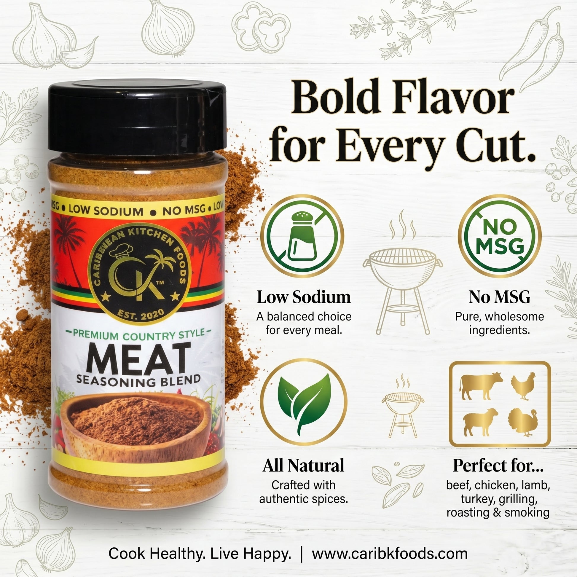 Caribbean Kitchen Kosher Meat Seasoning